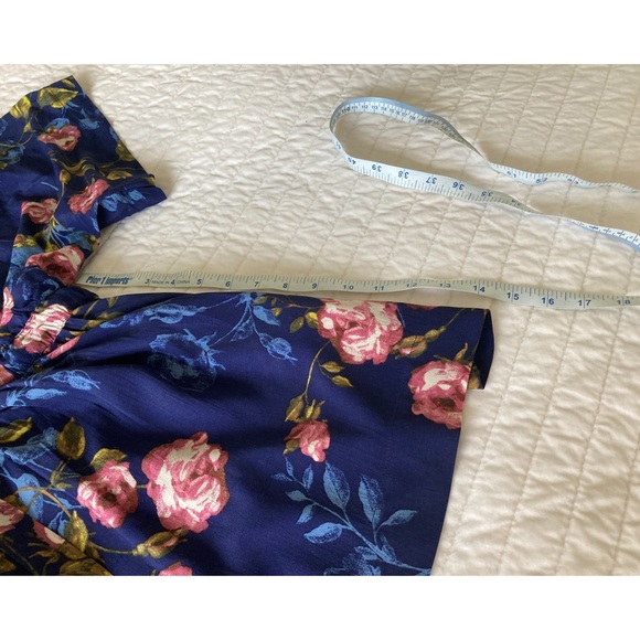 Motherhood Maternity Navy Floral Tie Front Top - Picture 8 of 8